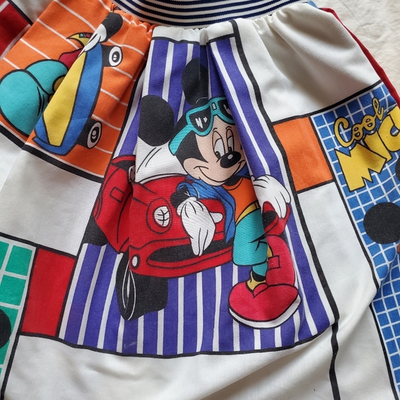 VINTAGE Mickey Mouse Bed Sheet Circle/Skater Skirt - Picture 5 of 7